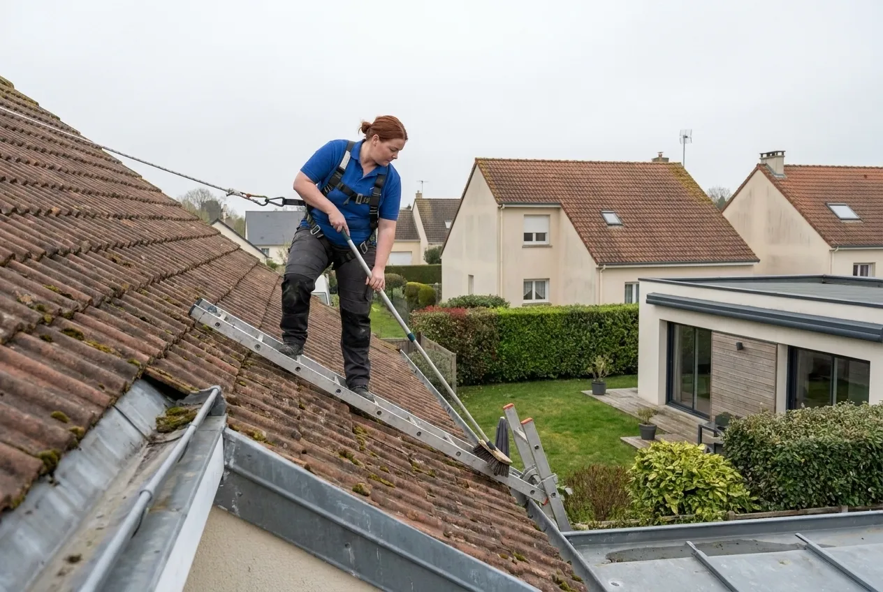 Nettoyage et démoussage toiture à Carquefou par un artisan local