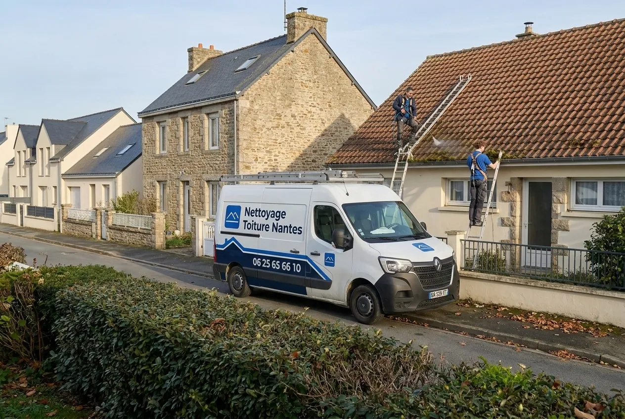 Nettoyage et démoussage toiture à Rezé et alentours