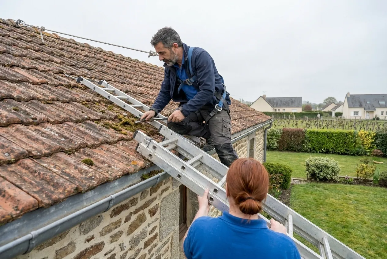 Nettoyage et démoussage toiture à Vertou et dans le vignoble