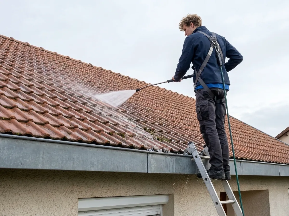 Intervention sur une toiture près de Nantes